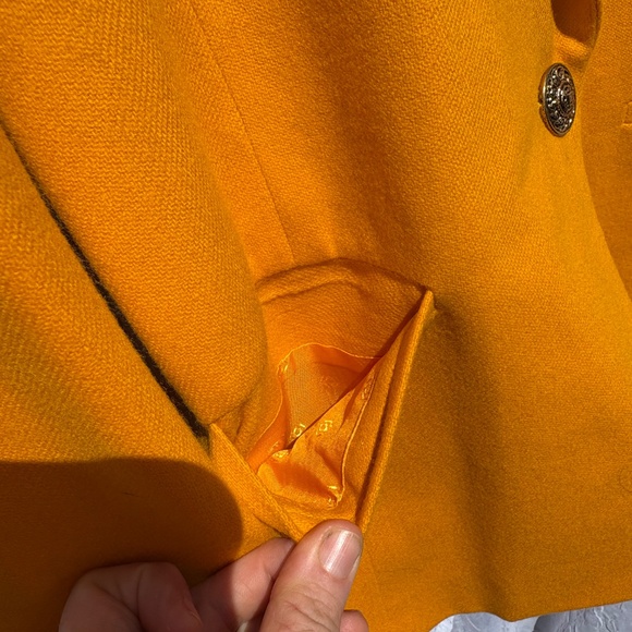 NWOT 80s Vintage Yellow Wool Studio Michelle Stuart Blazer Small Oversized - Picture 9 of 13